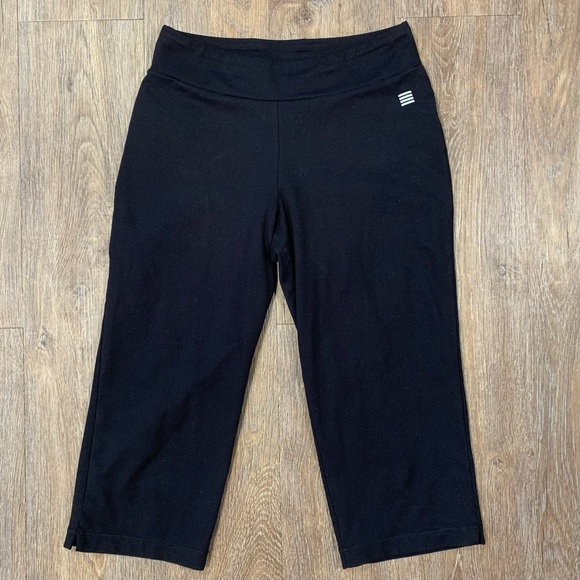 Lands End Black Capri Yoga Pants Size 